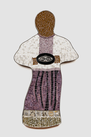 Woman of Faith - Healing, mixed media mosaic by Cerulean Arts Collective member Barbara Bix. 