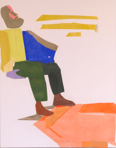Sun Eater, painted paper collage by Cerulean Arts Collective Member Katie Knoeringer. 
