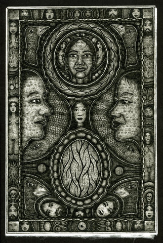 Untitled 11S8, ink on Japanese paper by artist Huston Ripley. Included in the exhibition, REUNION (Once Upon a Time in Philadelphia), at Cerulean Arts February 26 - March 24, 2025.