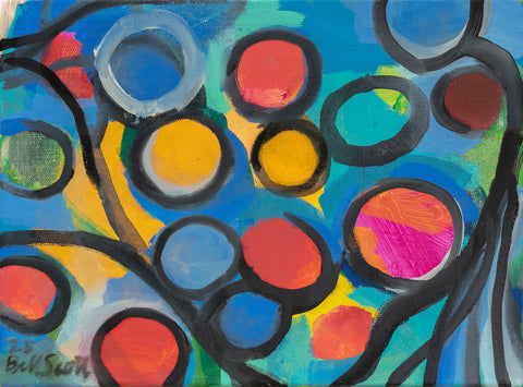 Bubble II, oil on canvas painting by Philadelphia artist Bill Scott. Included in the exhibition Love Letters to an Unknowable Future - Paintings and Works on Paper, at Cerulean Arts April 23 - May 18, 2025.