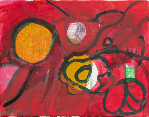 Gradually, oil on canvas painting by Philadelphia artist Bill Scott. Included in the exhibition Love Letters to an Unknowable Future - Paintings and Works on Paper, at Cerulean Arts April 23 - May 18, 2025.